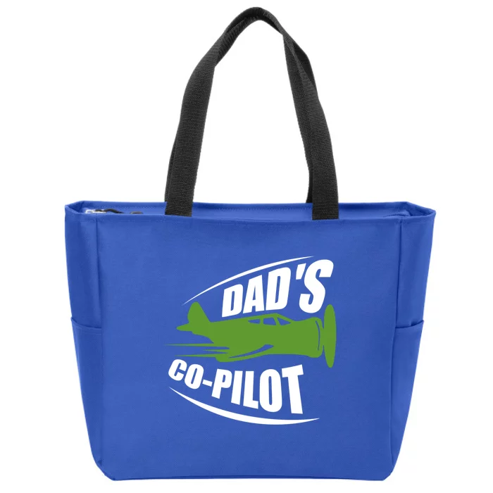 Dads Co Pilot Dad Pilot Father Son Daughter Gift Zip Tote Bag