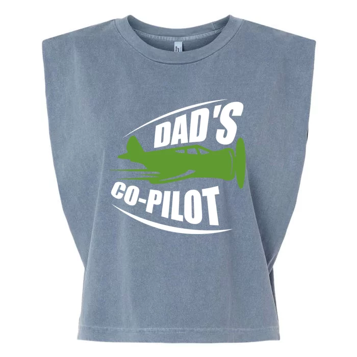 Dads Co Pilot Dad Pilot Father Son Daughter Gift Garment-Dyed Women's Muscle Tee