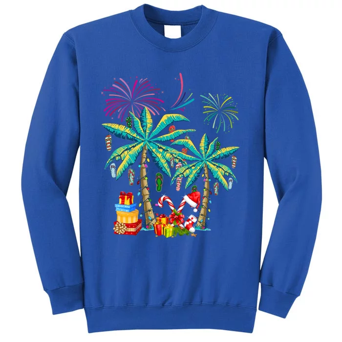 Decorated Christmas Palm Tree Tropical Xmas Coconut Lights Cute Gift Sweatshirt