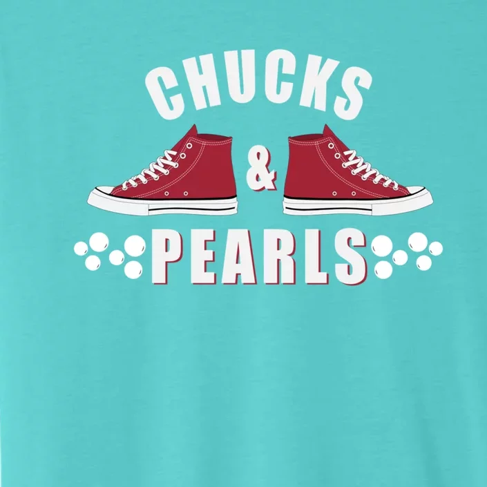 Democratic Campaign Political Rally Merch Chucks Pearls 2024 Gift ChromaSoft Performance T-Shirt