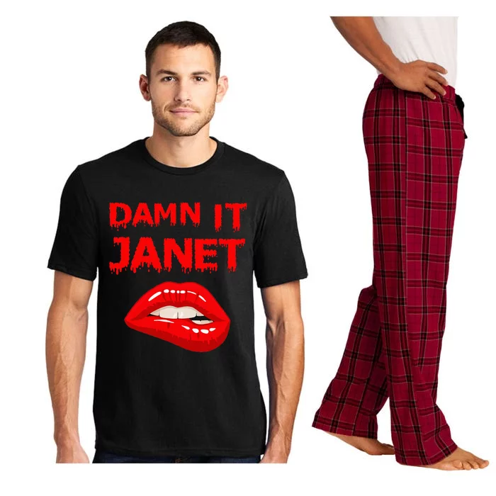 Damn It Janet with Bitting Red Lips of Pleasure Pajama Set