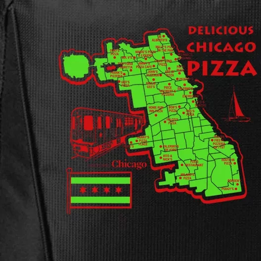 Delicious Chicago Pizza City Backpack