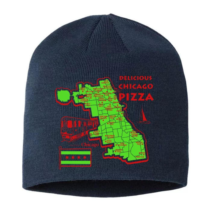 Delicious Chicago Pizza 8 1/2in Sustainable Knit Beanie