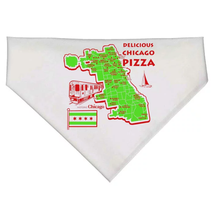 Delicious Chicago Pizza USA-Made Doggie Bandana