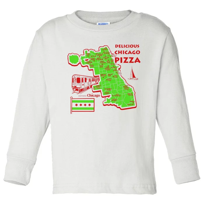 Delicious Chicago Pizza Toddler Long Sleeve Shirt