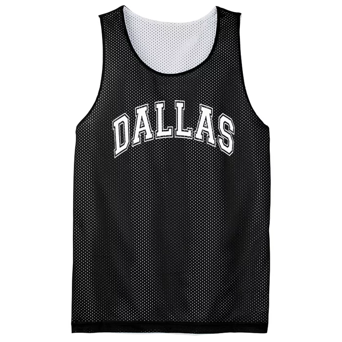 Dallas City Pride Retro Design Mesh Reversible Basketball Jersey Tank