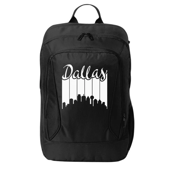 Dallas City Pride Retro Skyline Silhouette Image City Backpack