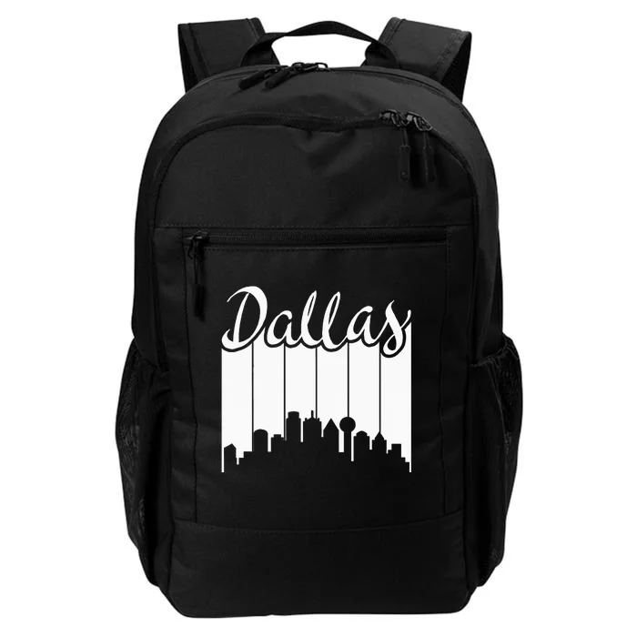 Dallas City Pride Retro Skyline Silhouette Image Daily Commute Backpack