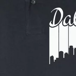 Dallas City Pride Retro Skyline Silhouette Image Softstyle Adult Sport Polo