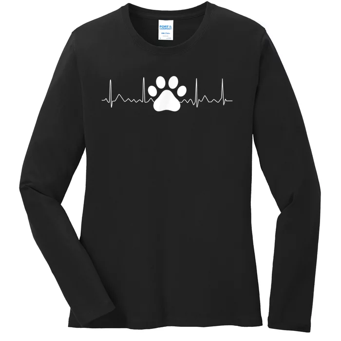 Dog Cat Paw Dog Cat Pet Ladies Long Sleeve Shirt