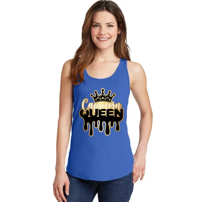 Dripping Capricorn Queen Zodiac Gift Ladies Essential Tank