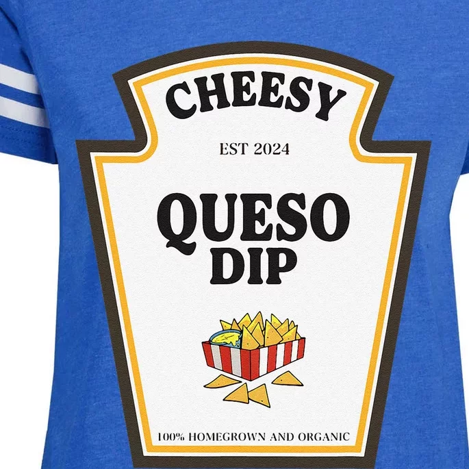 Delicious Cheesy Queso Dip Condiment Costume Party Matching Enza Ladies Jersey Football T-Shirt