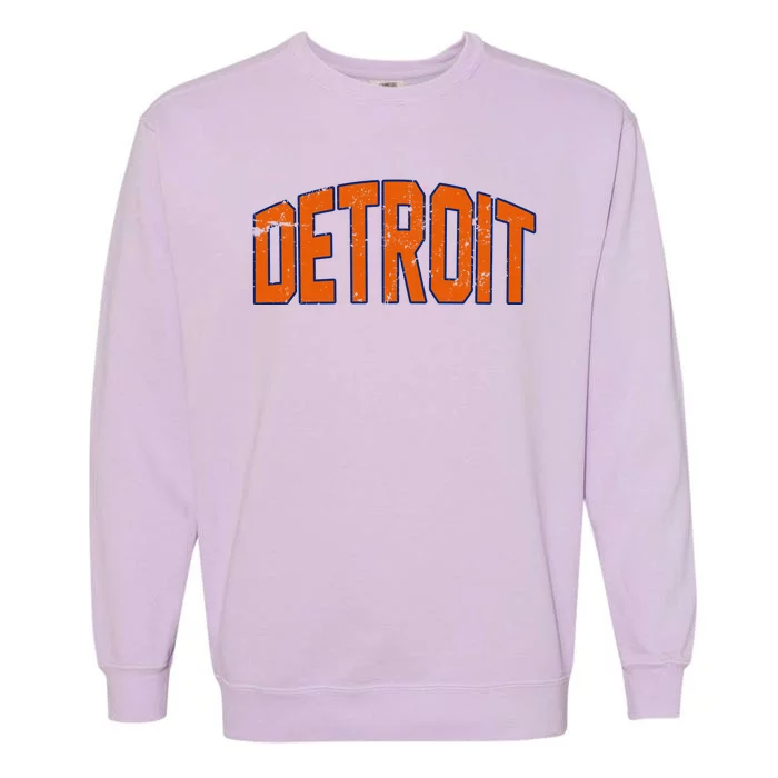 Detroit City Retro Vintage Garment-Dyed Sweatshirt