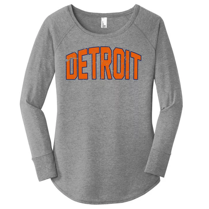 Detroit City Retro Vintage Women's Perfect Tri Tunic Long Sleeve Shirt