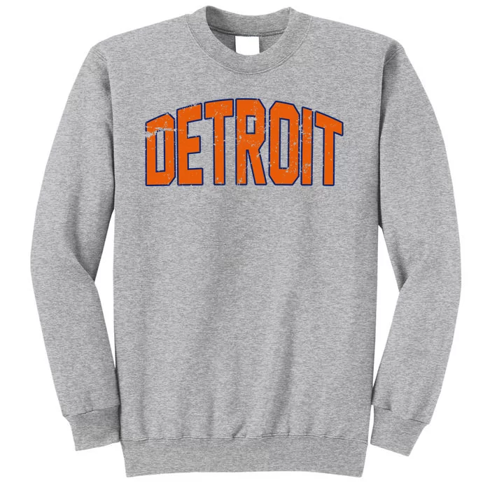 Detroit City Retro Vintage Tall Sweatshirt