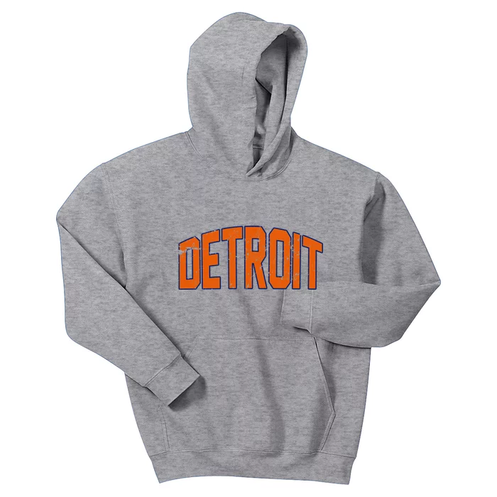 Detroit City Retro Vintage Kids Hoodie