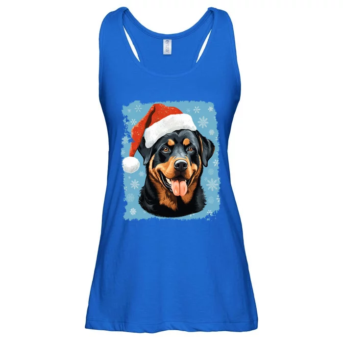 Dog Cute Rottweiler Christmas Great Gift Ladies Essential Flowy Tank