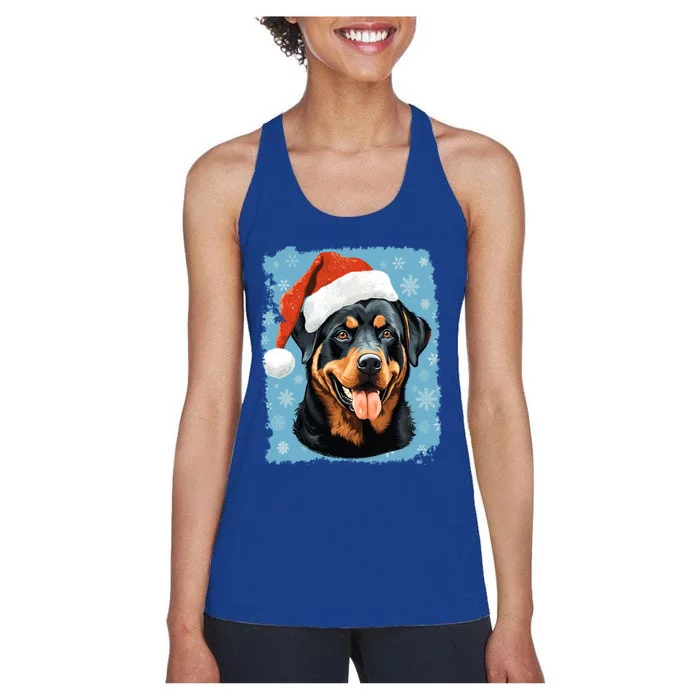 Dog Cute Rottweiler Christmas Great Gift Women's Racerback Tank