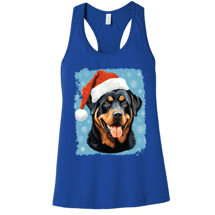 Dog Cute Rottweiler Christmas Great Gift Women's Racerback Tank