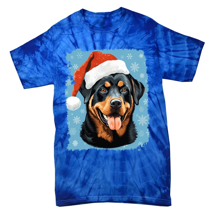 Dog Cute Rottweiler Christmas Great Gift Tie-Dye T-Shirt