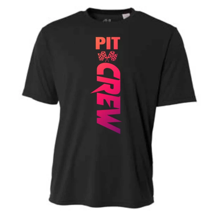 Dirt Car Racing Racetrack Speedway Race Car Team Pit Crew Cute Gift Cooling Performance Crew T-Shirt