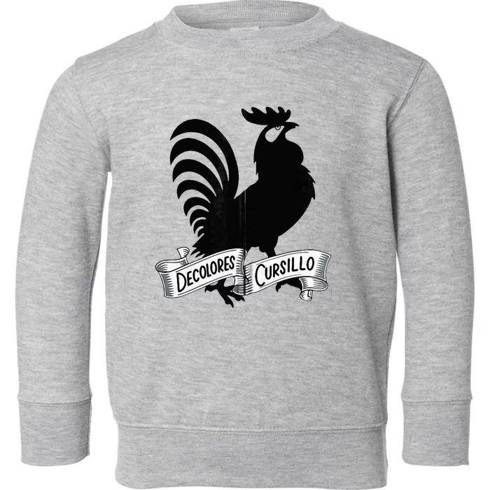 DeColores Cursillo Rooster With Banner Faith Religion Toddler Sweatshirt