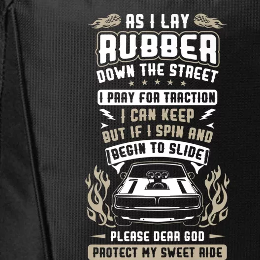 Drag Car Racing Prayer City Backpack