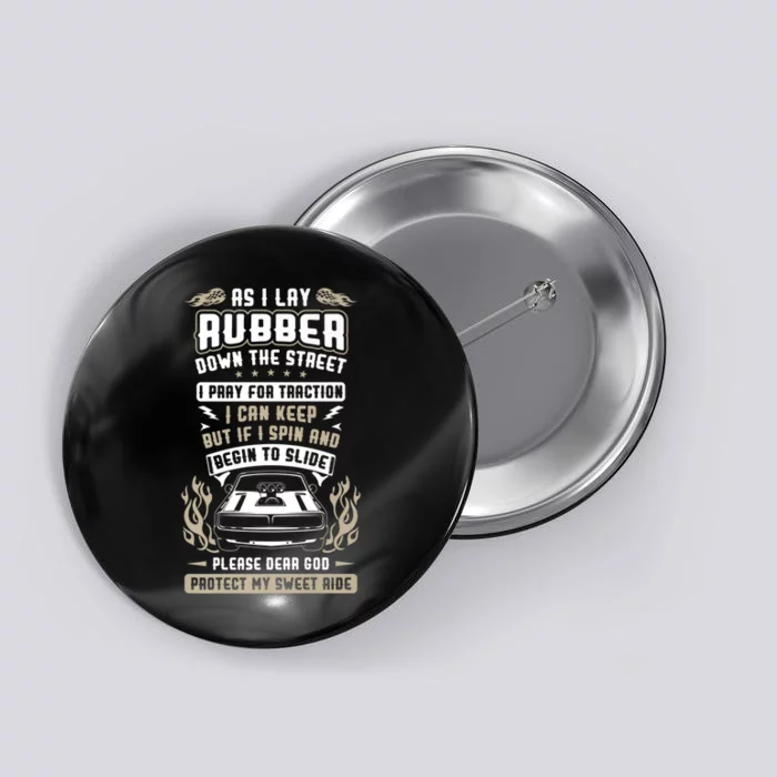 Drag Car Racing Prayer Button