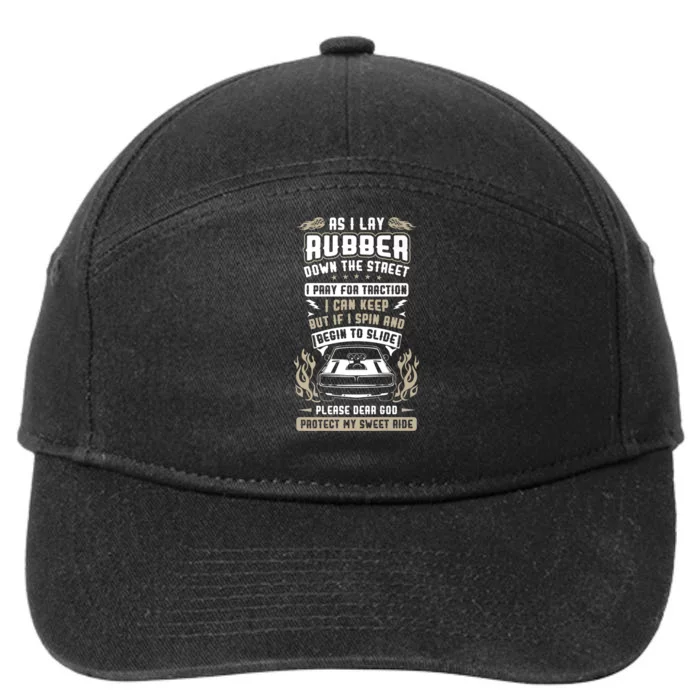 Drag Car Racing Prayer 7-Panel Snapback Hat