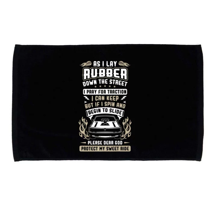 Drag Car Racing Prayer Microfiber Hand Towel