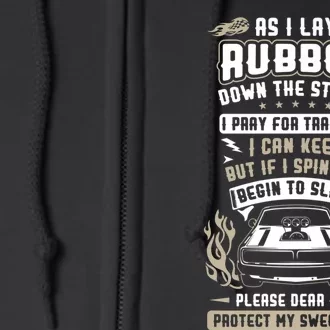 Drag Car Racing Prayer Full Zip Hoodie