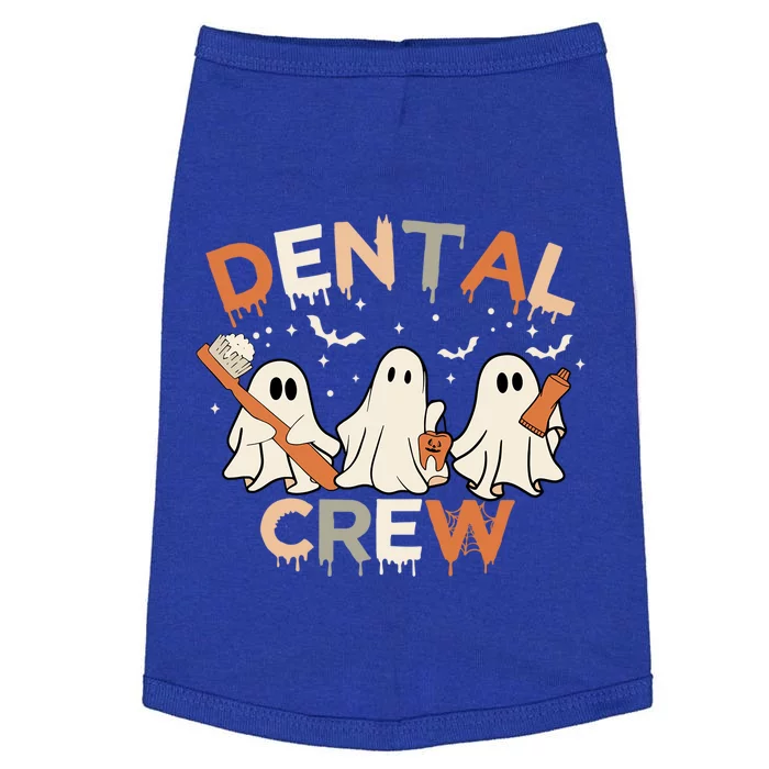 Dental Crew Retro Toothbrush Boo Teeth Halloween For Dentist Gift Doggie Tank