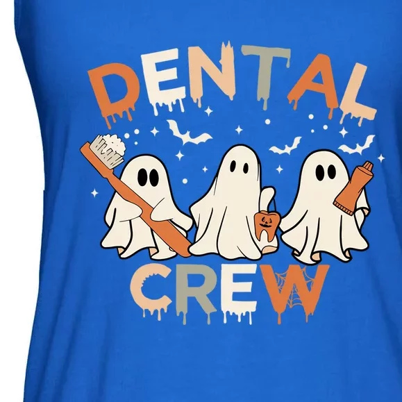 Dental Crew Retro Toothbrush Boo Teeth Halloween For Dentist Gift Ladies Essential Flowy Tank