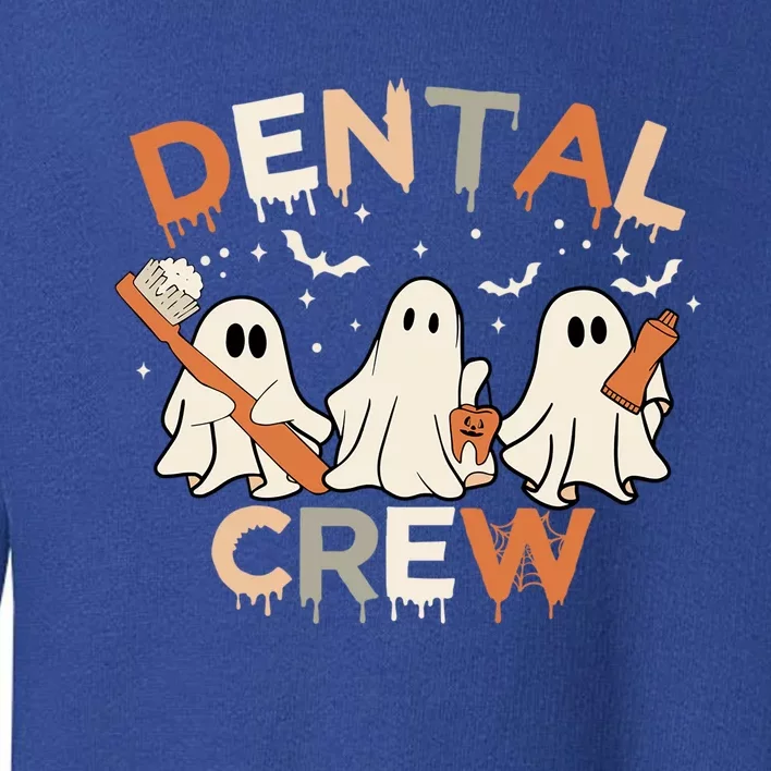 Dental Crew Retro Toothbrush Boo Teeth Halloween For Dentist Gift Toddler Sweatshirt