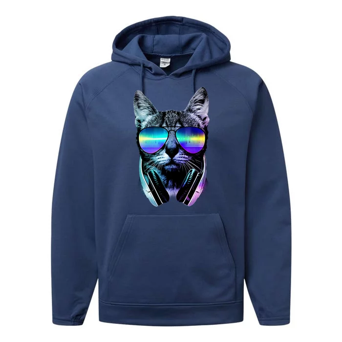 DJ Cat Retro Performance Fleece Hoodie