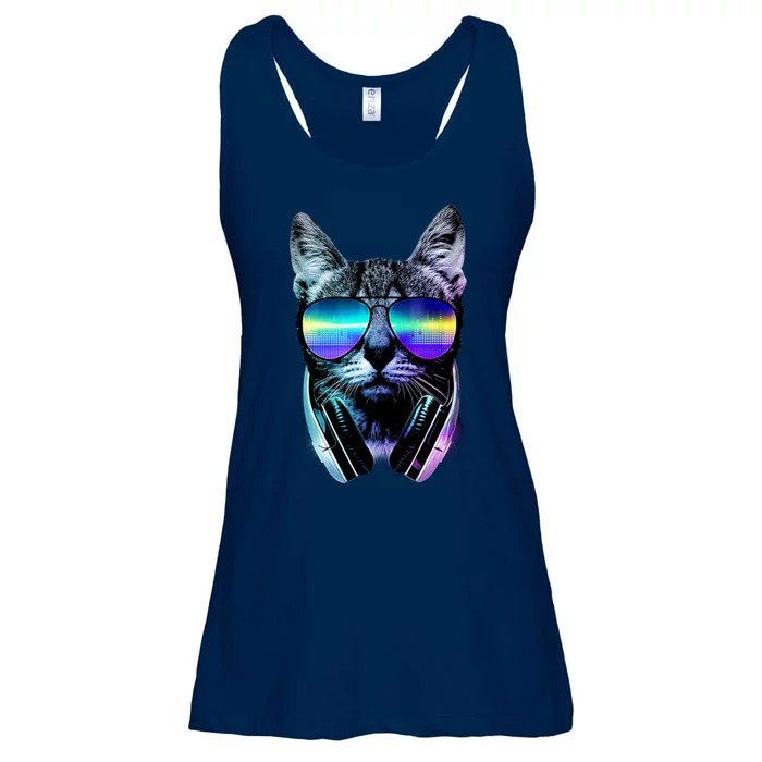 DJ Cat Retro Ladies Essential Flowy Tank