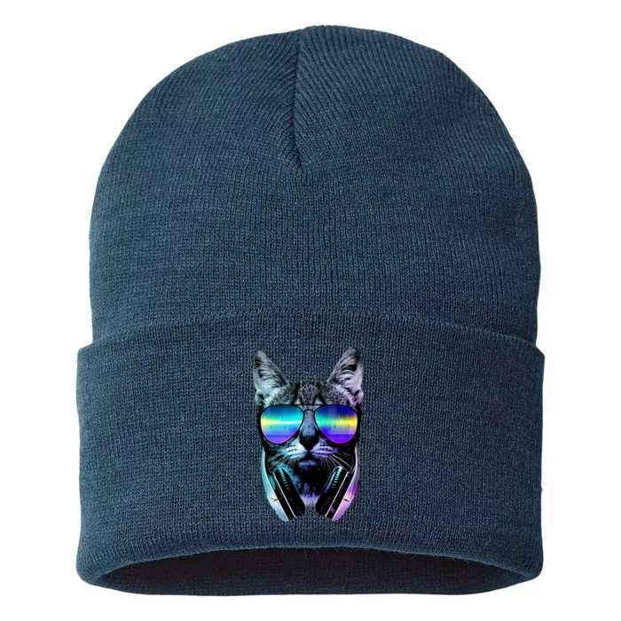 DJ Cat Retro Sustainable Knit Beanie