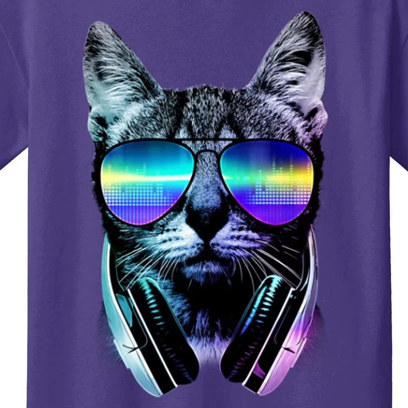 DJ Cat Retro Kids T-Shirt