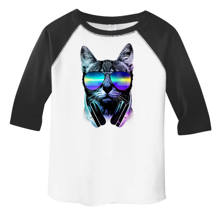 DJ Cat Retro Toddler Fine Jersey T-Shirt