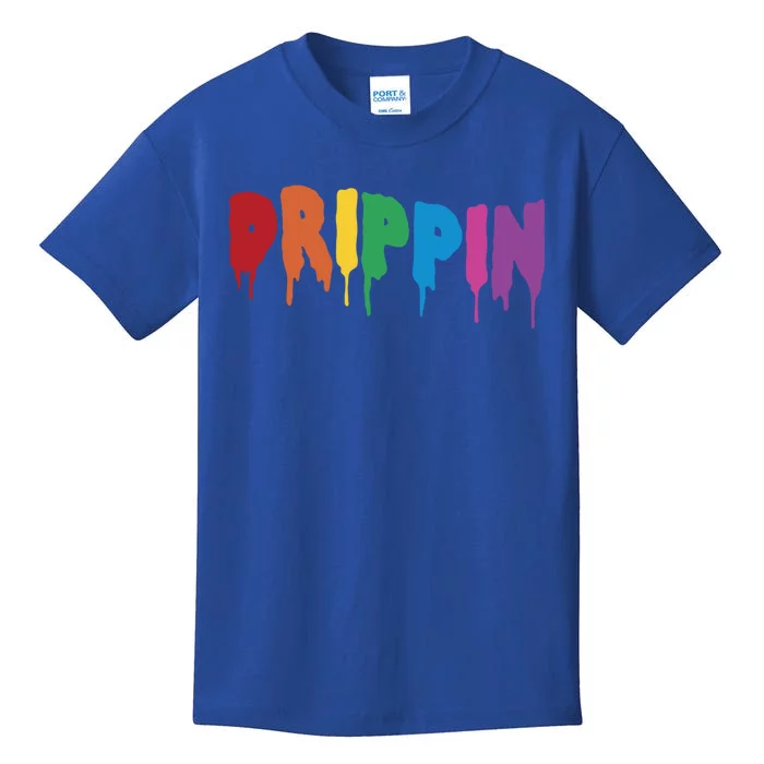 Drippin Colorful Rainbow Hip Hop Lovers Dripping Sauce Meaningful Gift Kids T-Shirt