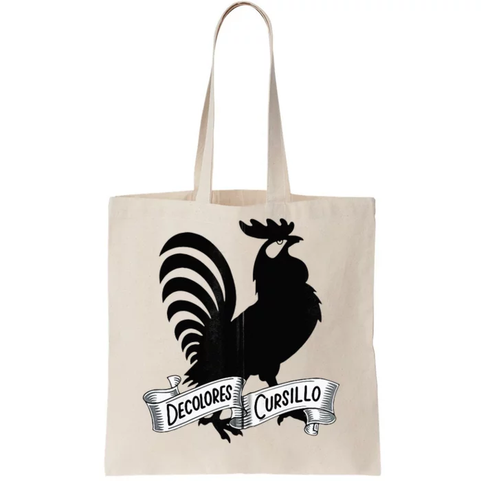 DeColores Cursillo Rooster With Banner Faith Religion Tote Bag