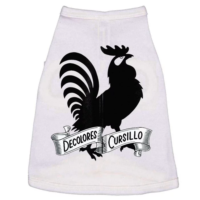 DeColores Cursillo Rooster With Banner Faith Religion Doggie Tank