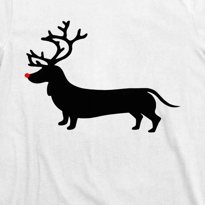 Dachshund Christmas Reindeer Wiener Dog Family Mom Dad T-Shirt