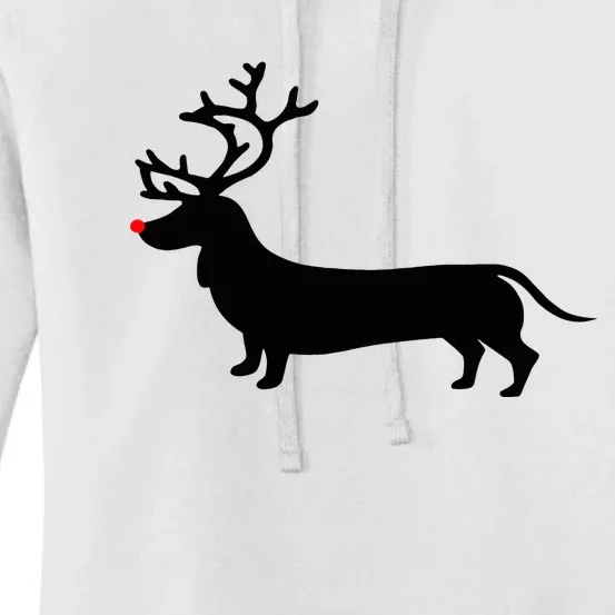 Dachshund Christmas Reindeer Wiener Dog Family Mom Dad Women's Pullover Hoodie