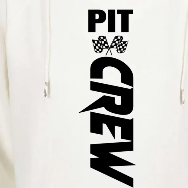 Dirt Car Racing Racetrack Speedway Race Car Team Pit Crew Cute Gift Womens Funnel Neck Pullover Hood