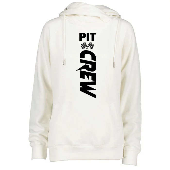 Dirt Car Racing Racetrack Speedway Race Car Team Pit Crew Cute Gift Womens Funnel Neck Pullover Hood