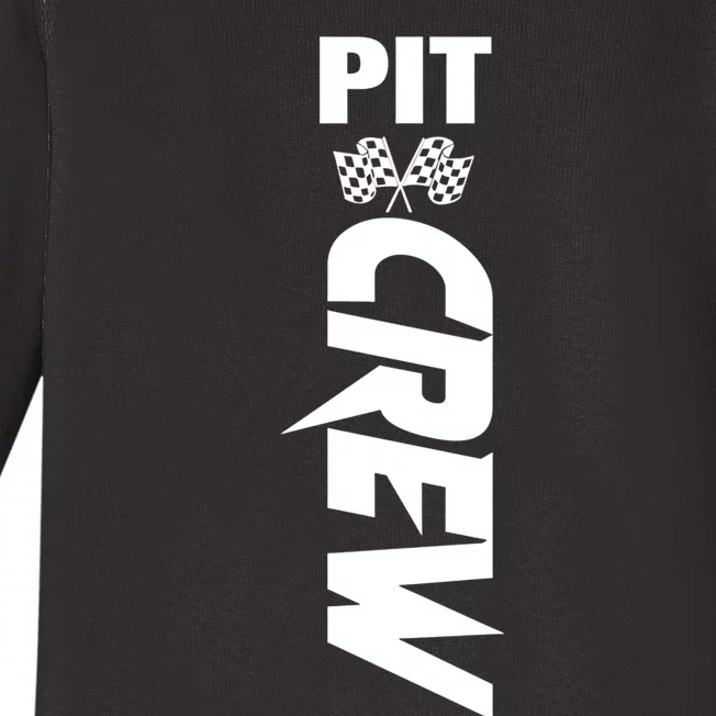 Dirt Car Racing Racetrack Speedway Race Car Team Pit Crew Gift Baby Long Sleeve Bodysuit