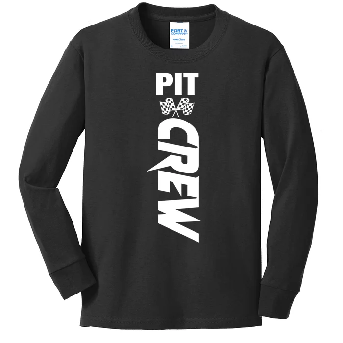 Dirt Car Racing Racetrack Speedway Race Car Team Pit Crew Gift Kids Long Sleeve Shirt