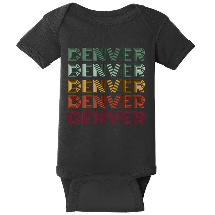 Denver City Retro Colorado Baby Bodysuit