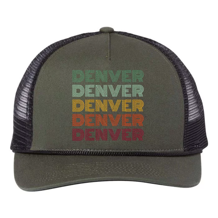 Denver City Retro Colorado Retro Rope Trucker Hat Cap